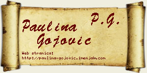 Paulina Gojović vizit kartica
